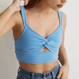 Madewell cutout knot-front tank top